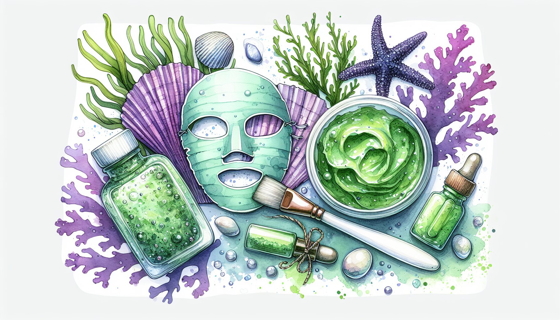 Ocean facial masks with marine collagen and seaweed benefits for sustainable skincare and DIY practices.