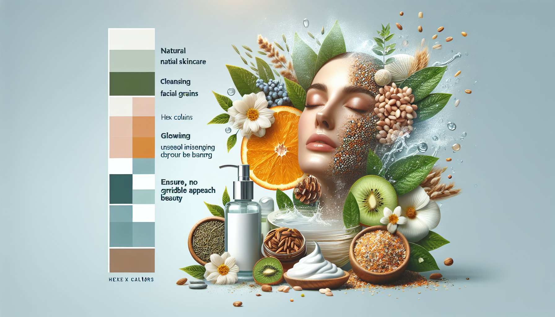 Step-by-step guide for using Island Mist cleansing facial grains for natural, glowing skin in eco-friendly beauty.