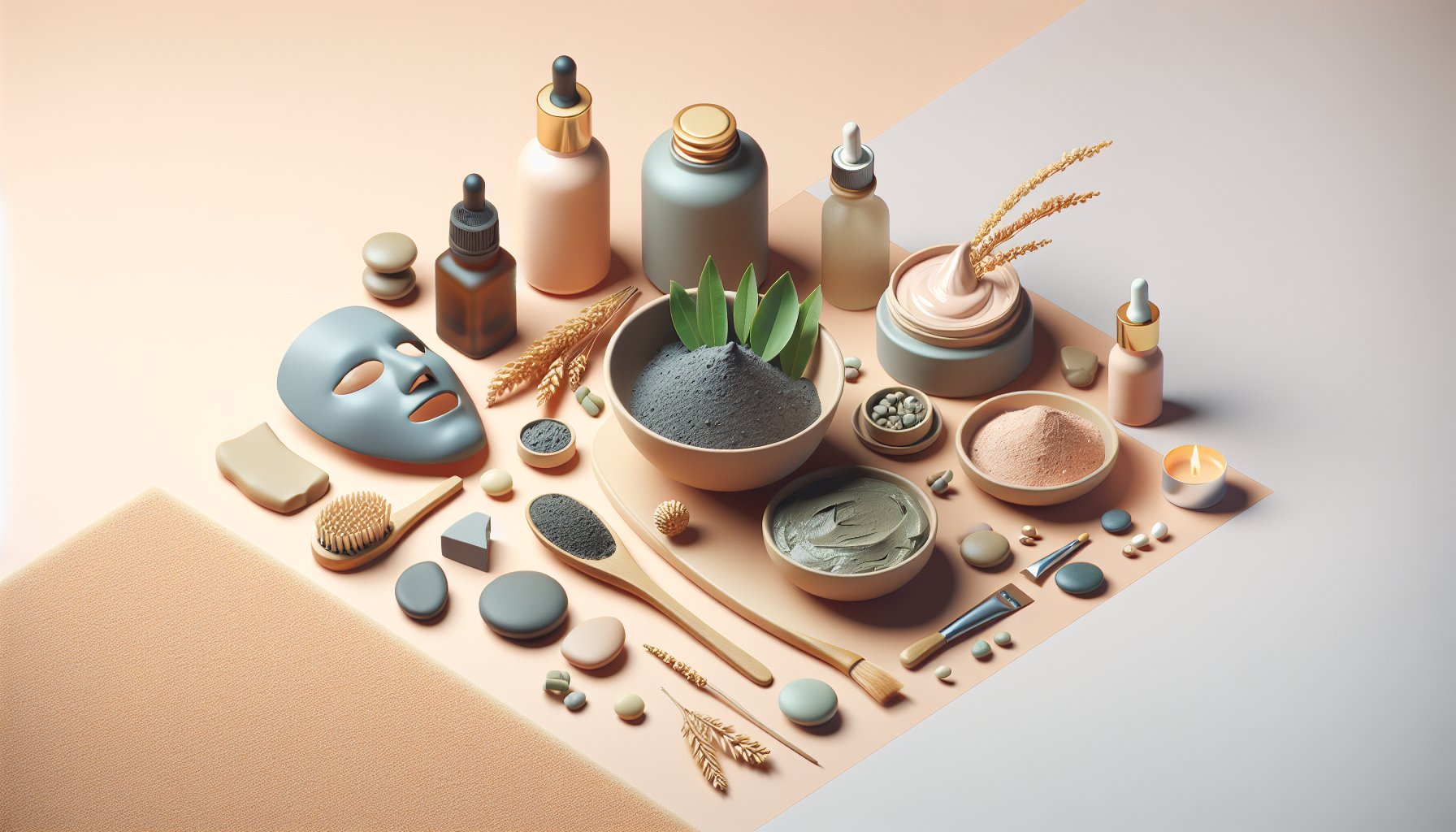 Healing clay masks with bentonite clay as a natural acne treatment for an effective skincare routine against blemishes.