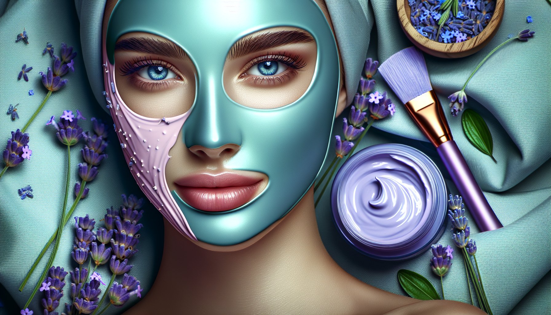 Lavender milk mask tutorial for glowing skin, enhancing your skincare routine and self-care ritual with lavender-infused products.