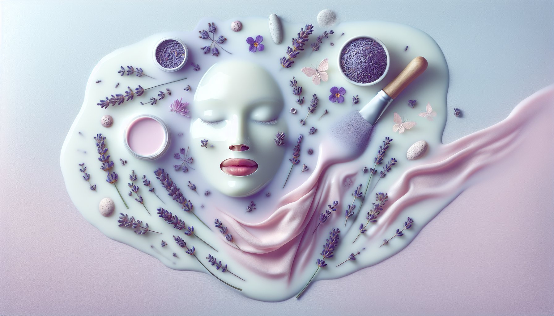 Lavender milk mask offers antioxidants for anti-aging in DIY skincare with a holistic beauty approach.