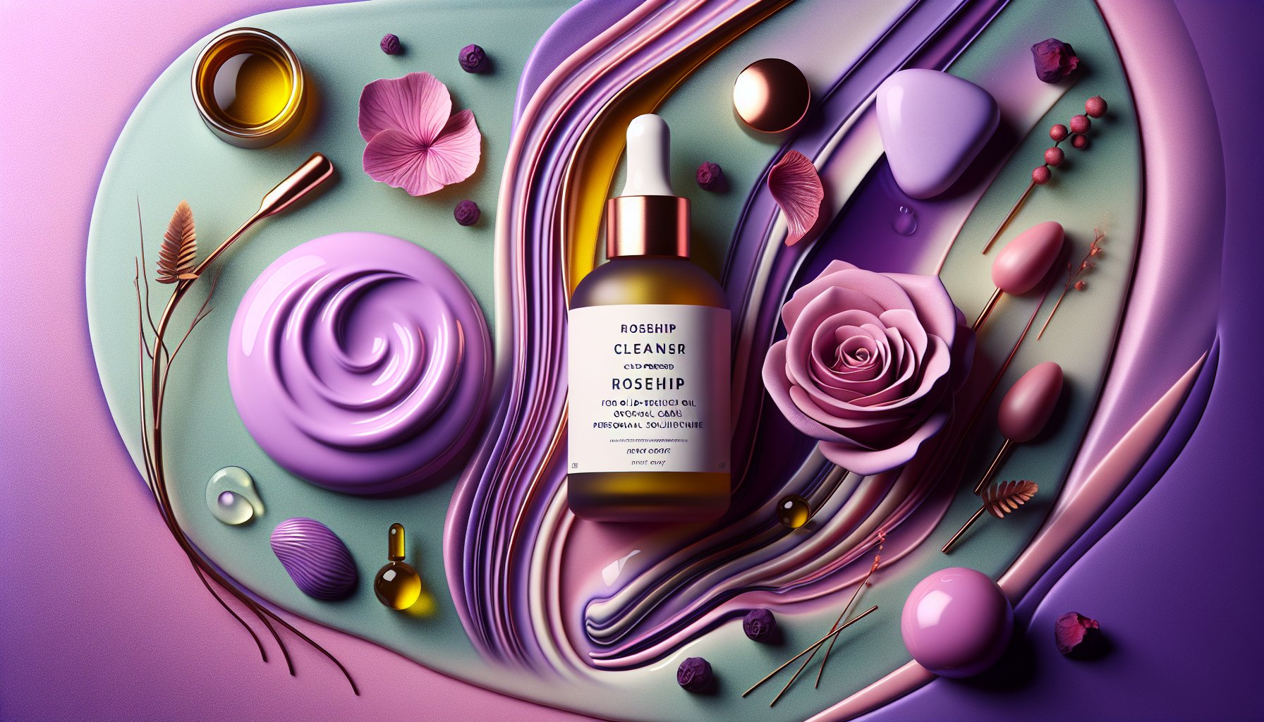 Guide to selecting the ideal rosehip cleanser for oily skin in a natural skincare routine using cold-pressed rosehip oil.