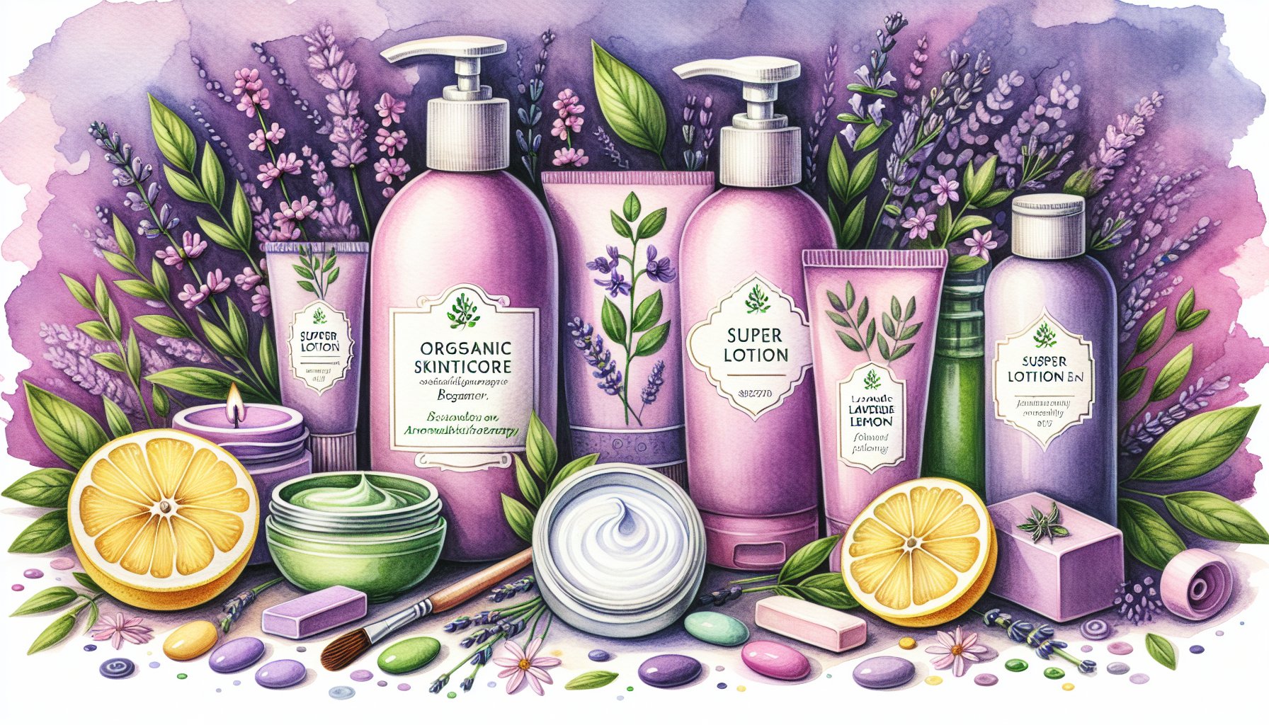 Super Lotion Lavender Lemon: an organic skincare solution offering sustainable beauty and aromatherapy benefits for radiant skin.