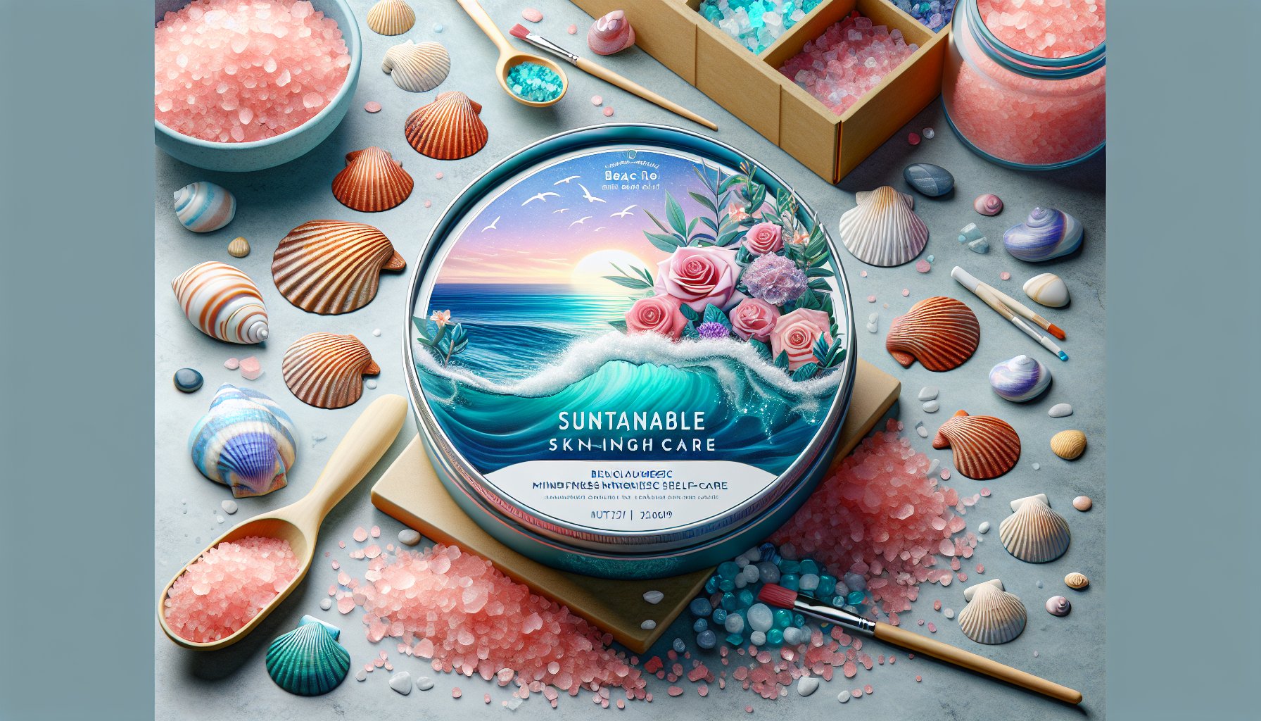 Beach Rose bath salts for oceanic self-care, offering magnesium benefits and promoting mindfulness in sustainable skincare.