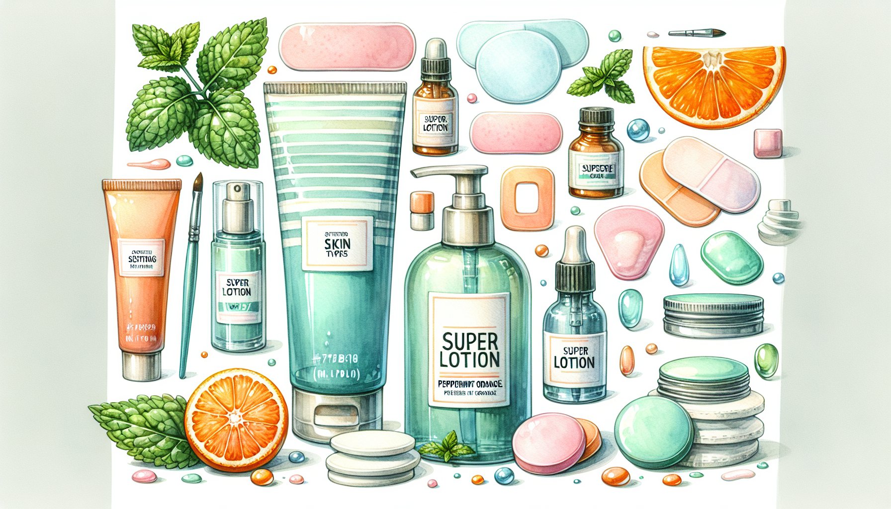 Guide to applying Super Lotion Peppermint Orange: tips for skincare routines, application techniques, and sustainable practices.