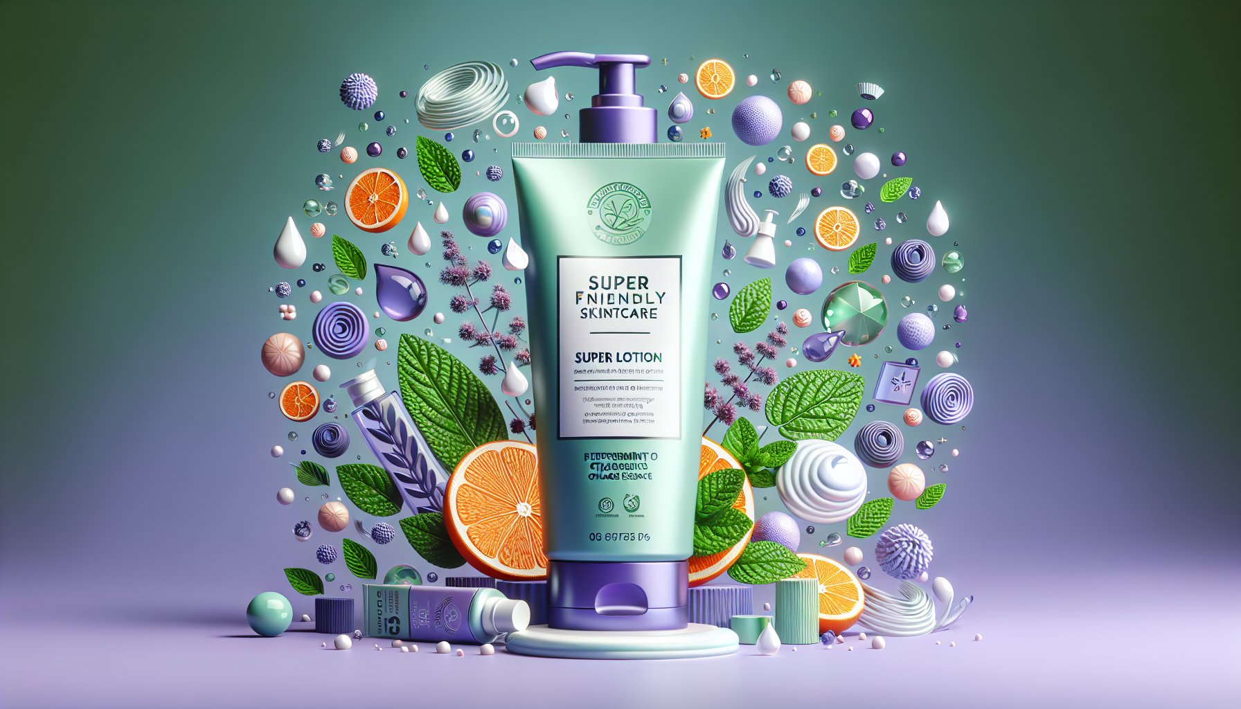Super Lotion Peppermint Orange offers eco-friendly hydration for dry skin with clean ingredients and sustainable packaging.