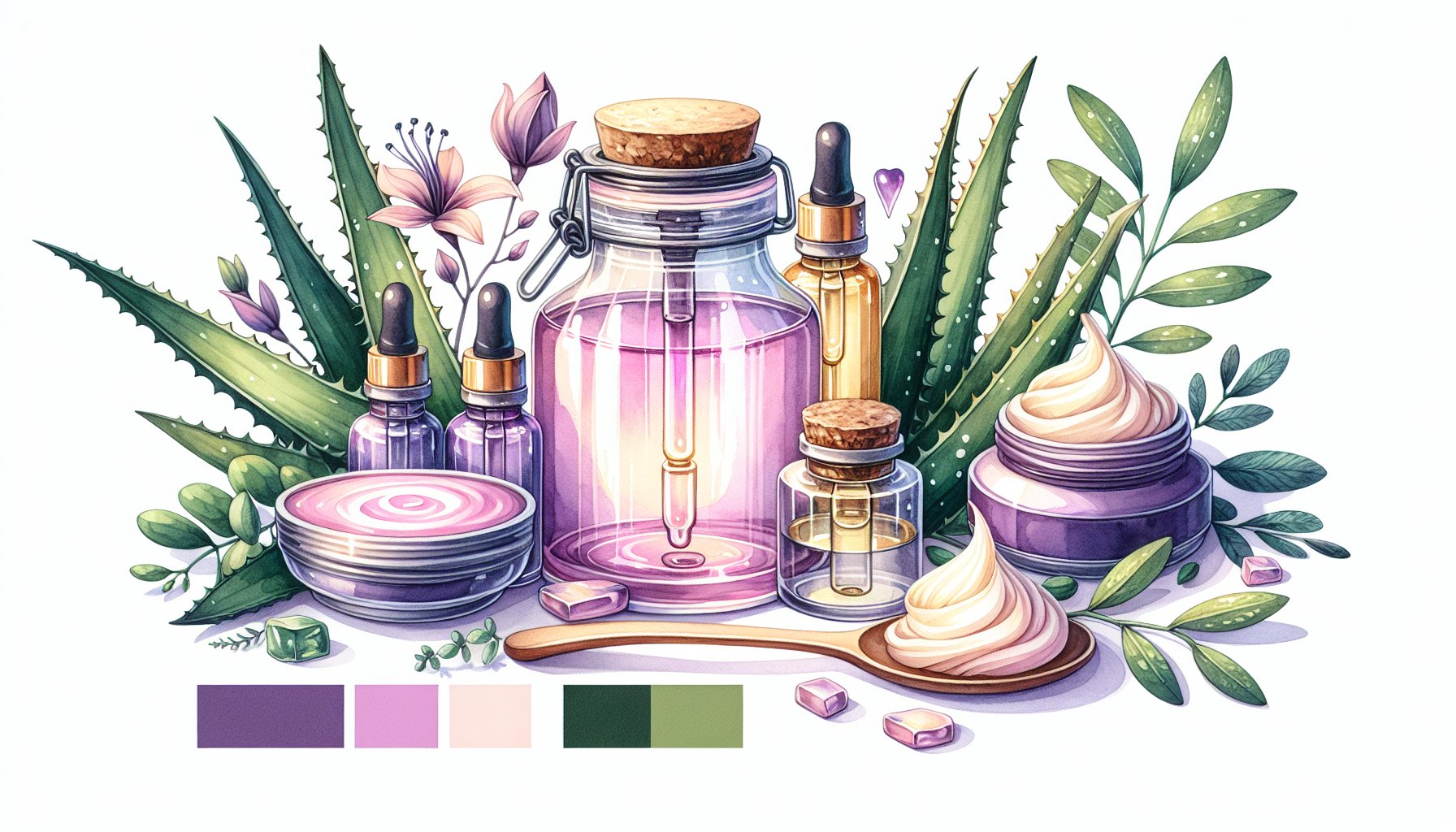 10 essential natural skincare ingredients, including rosehip oil and aloe vera, for achieving glowing skin in sustainable beauty.