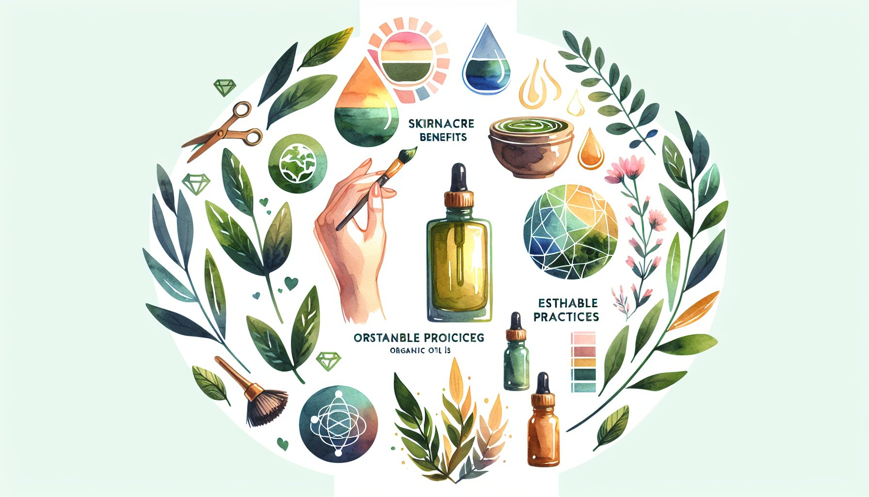 Organic oils enhance skincare with ethical sourcing, promoting natural beauty and sustainable practices for glowing skin.