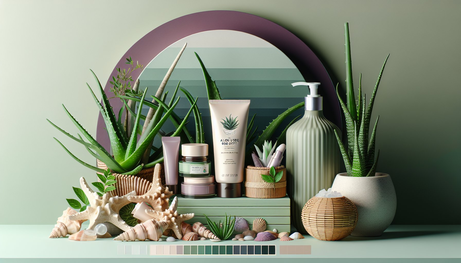Natural skincare for sensitive skin featuring soothing aloe vera and eco-friendly Island Mist products.