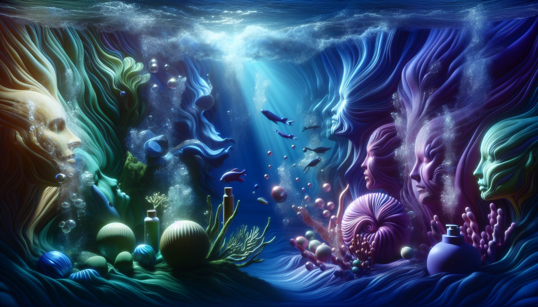 Ocean Face Serum harnesses marine ingredients for anti-aging skincare, promoting sustainable beauty and self-care rituals.