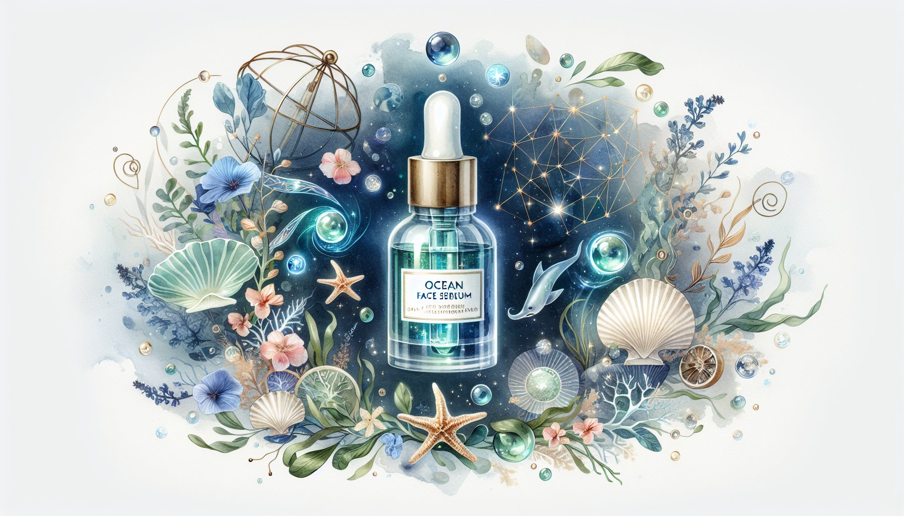 Ocean Face Serum transforms anti-aging skincare with Japanese Miru Seaweed, marine ingredients, and bio-retinol for youthful skin.