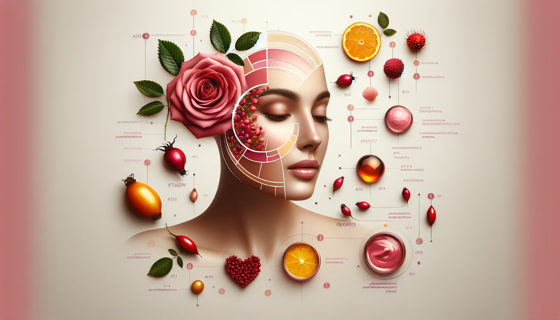 Rosehip toning mask enhances radiant skin with antioxidants and vitamins, perfect for a natural beauty skincare routine.