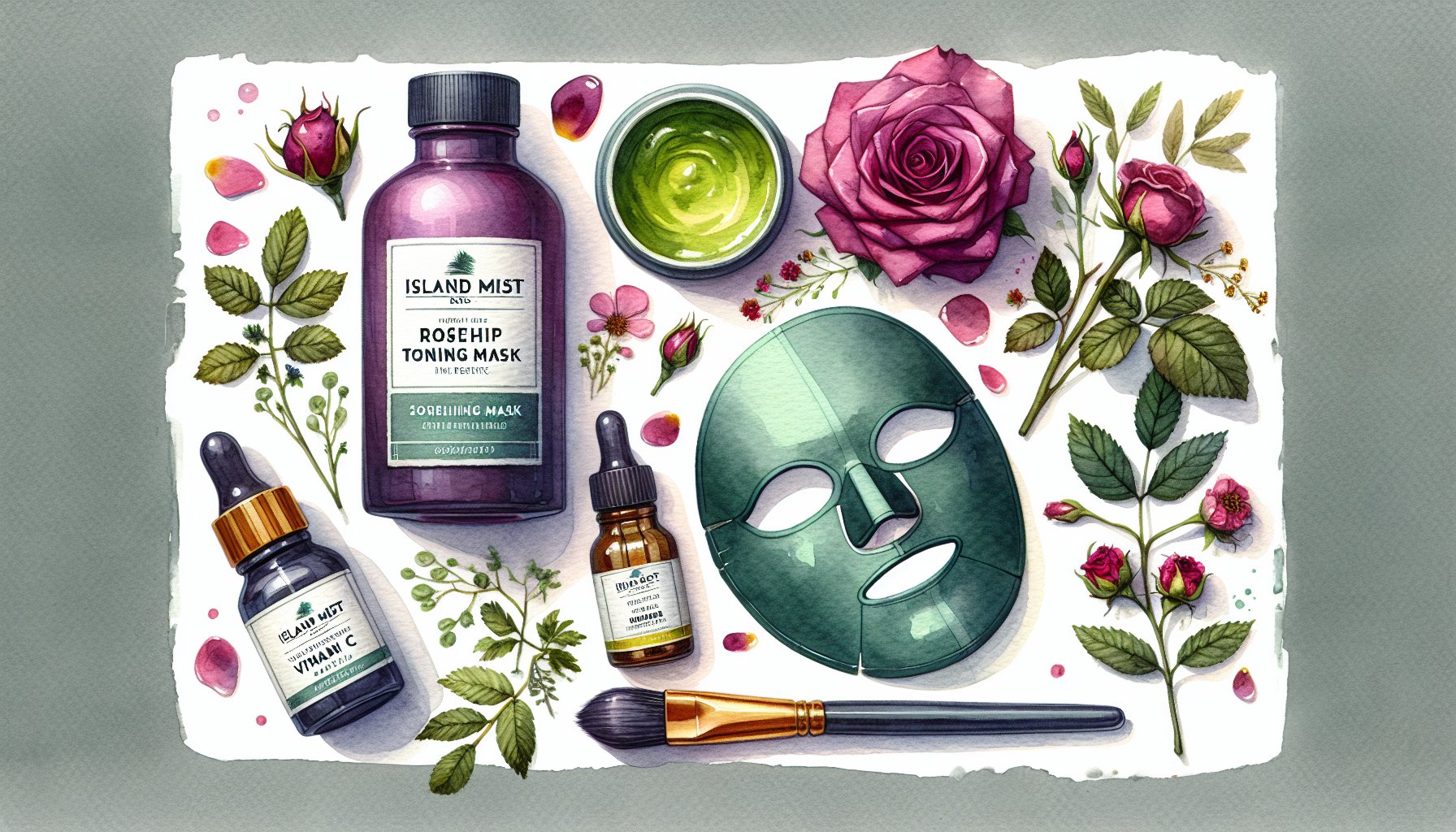 Step-by-step guide to using Rosehip Toning Mask for skincare, highlighting vitamin C benefits in your self-care ritual.