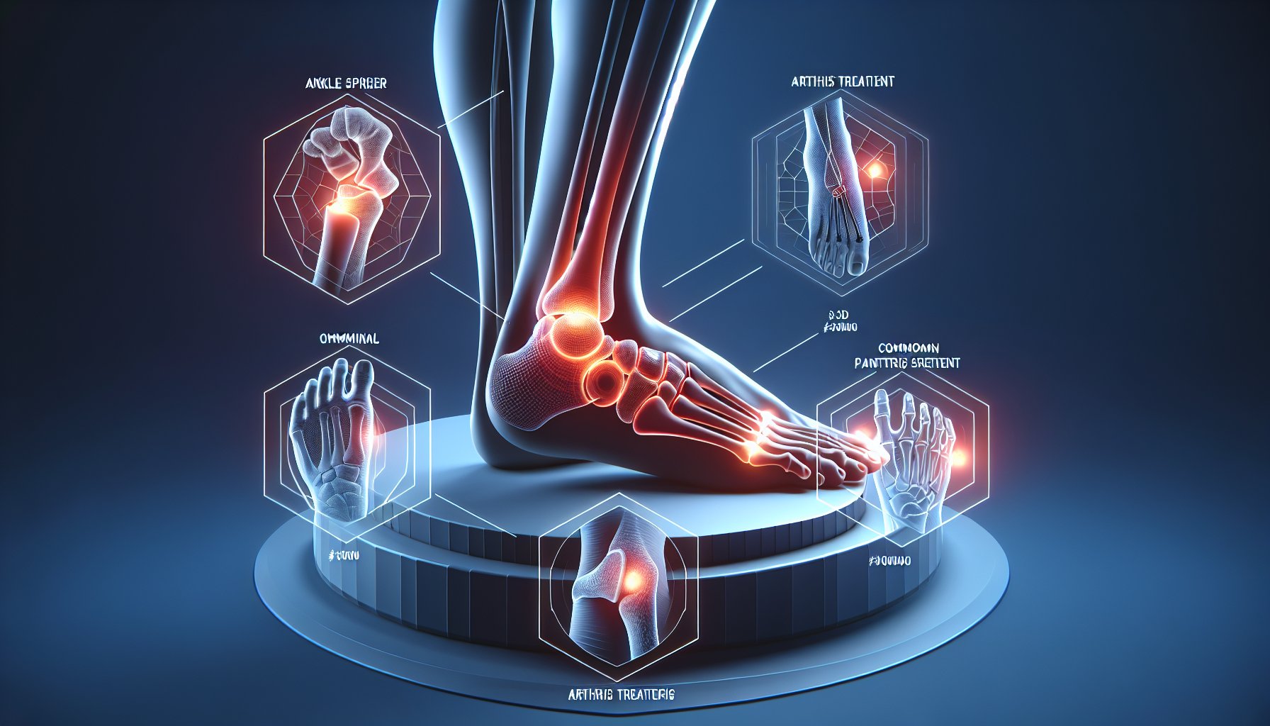 Guide to identifying common foot and ankle conditions like arthritis, sprains, and plantar fasciitis for better foot health.