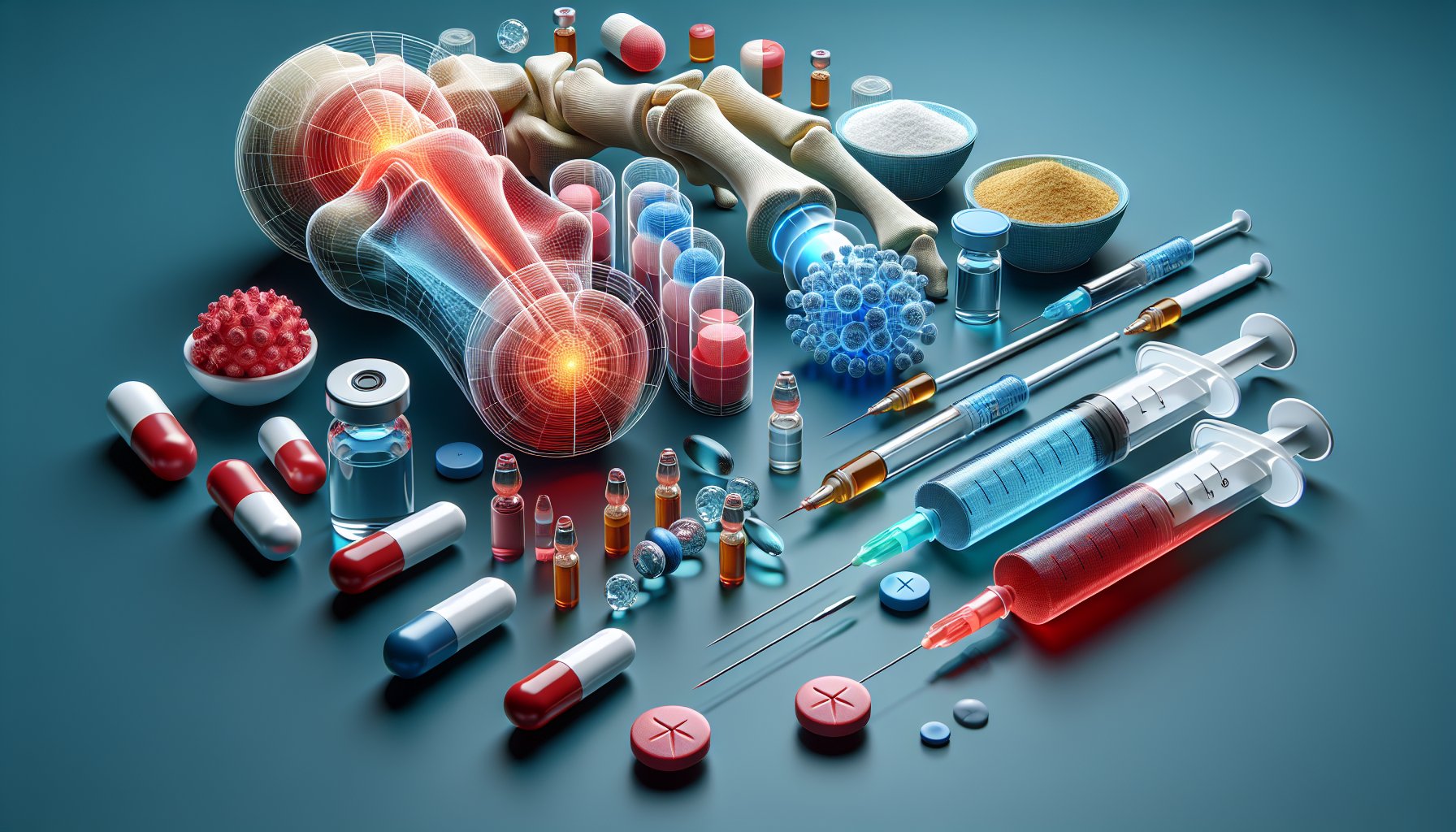 Injection therapy for pain management using corticosteroids and platelet-rich plasma for chronic joint pain relief.