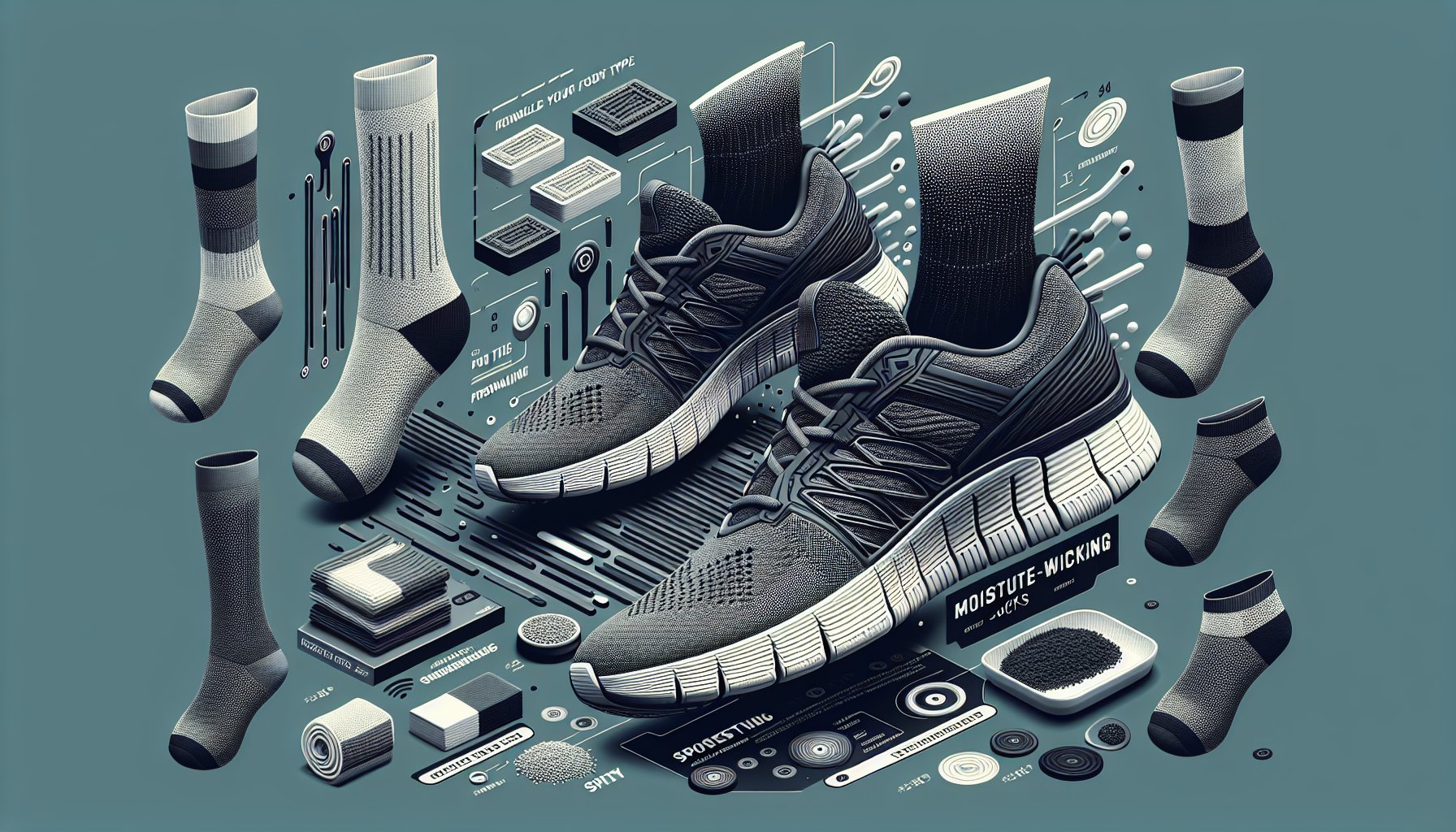 Tips for breaking in specialized running shoes, including foot pronation types, moisture-wicking socks, and shoe maintenance.