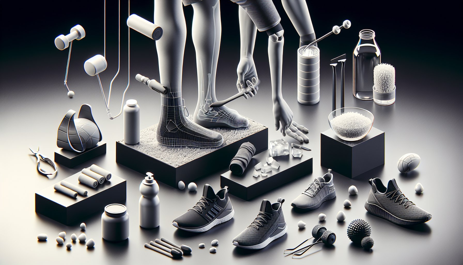 Effective home remedies for ankle pain relief: RICE method, strengthening exercises, and proper footwear for support.