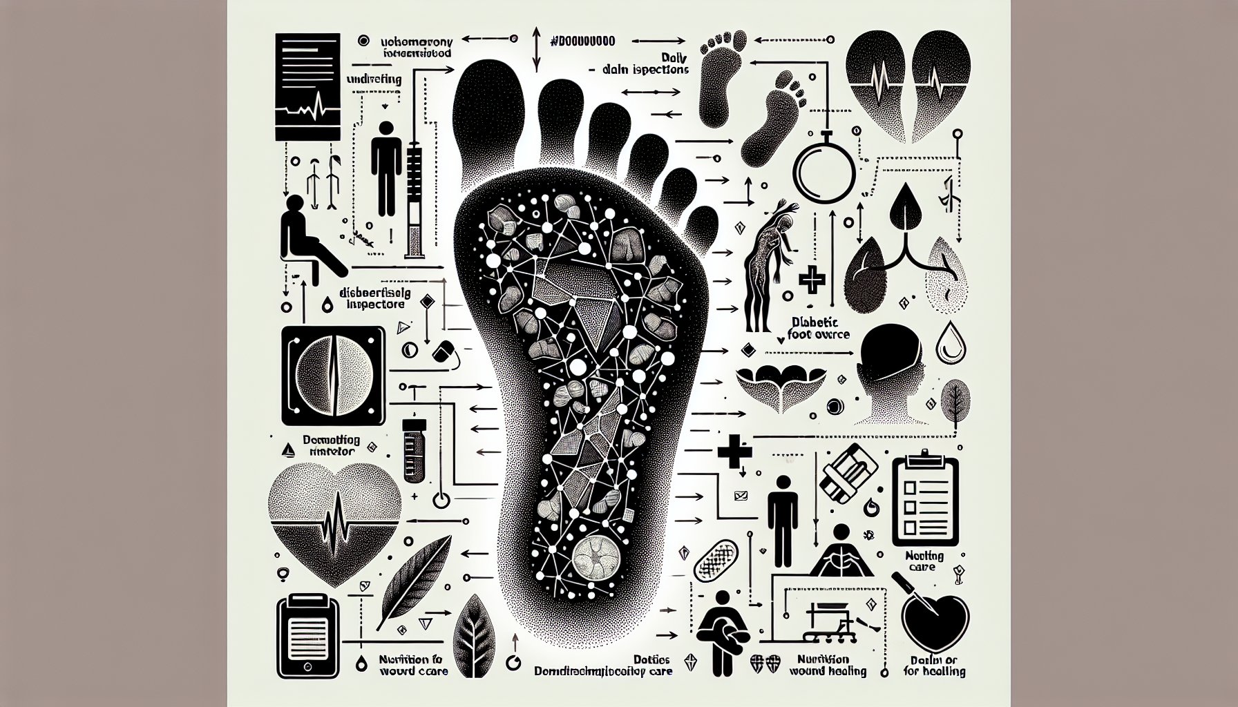 Guide to monitoring healing progress in diabetic foot wounds through daily inspections, nutrition, and multidisciplinary care.