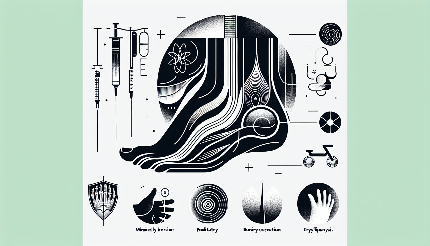Minimally invasive procedures guide by North Texas Podiatry Associates for bunion correction and cryolipolysis with patient-centered care.