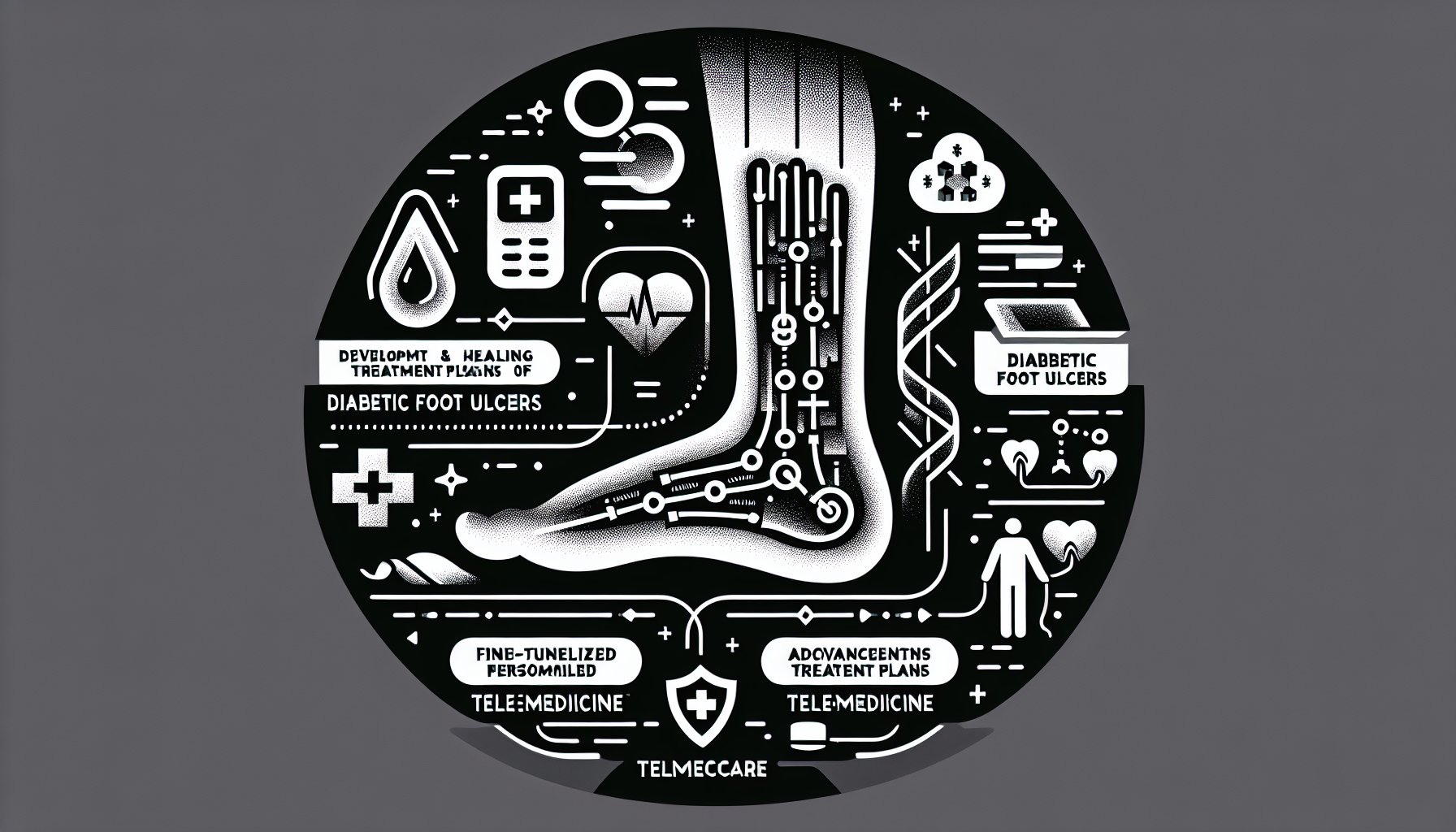 Comprehensive guide on diabetic foot care, featuring treatments for ulcers, telemedicine, and personalized care plans.