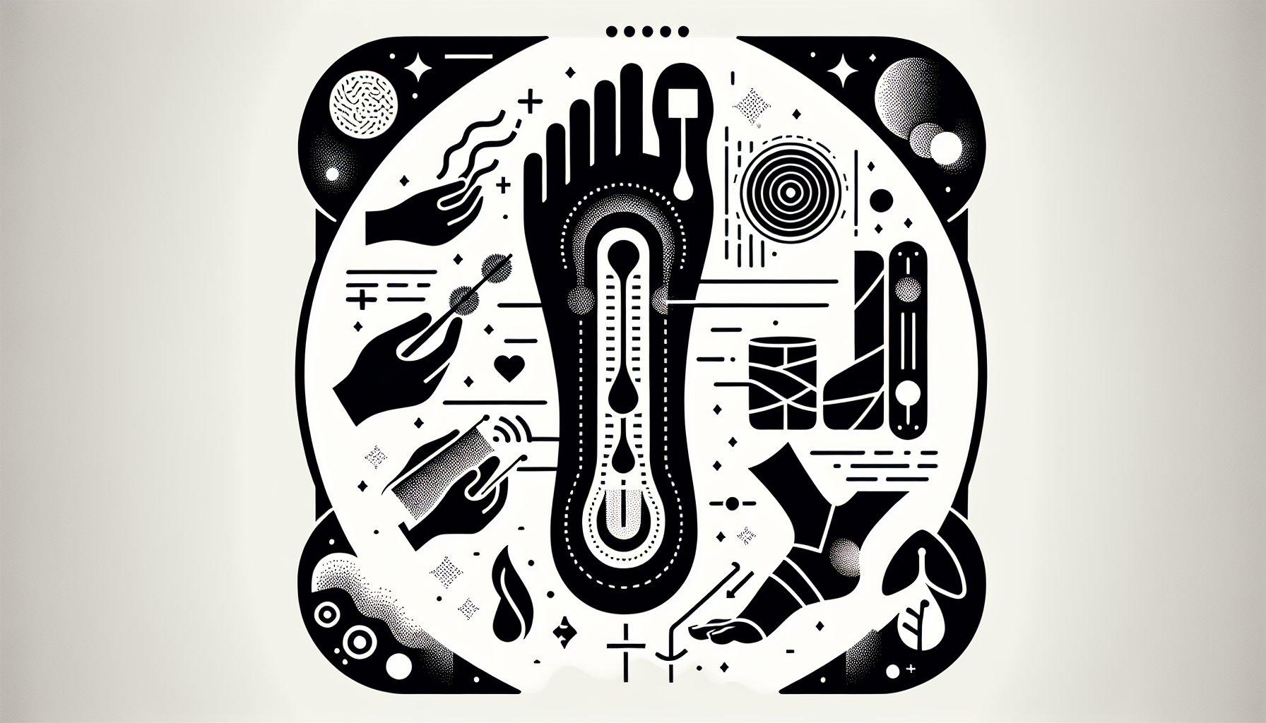 Step-by-step guide on foot wound care, including cleaning techniques and bandaging for diabetic foot ulcers.