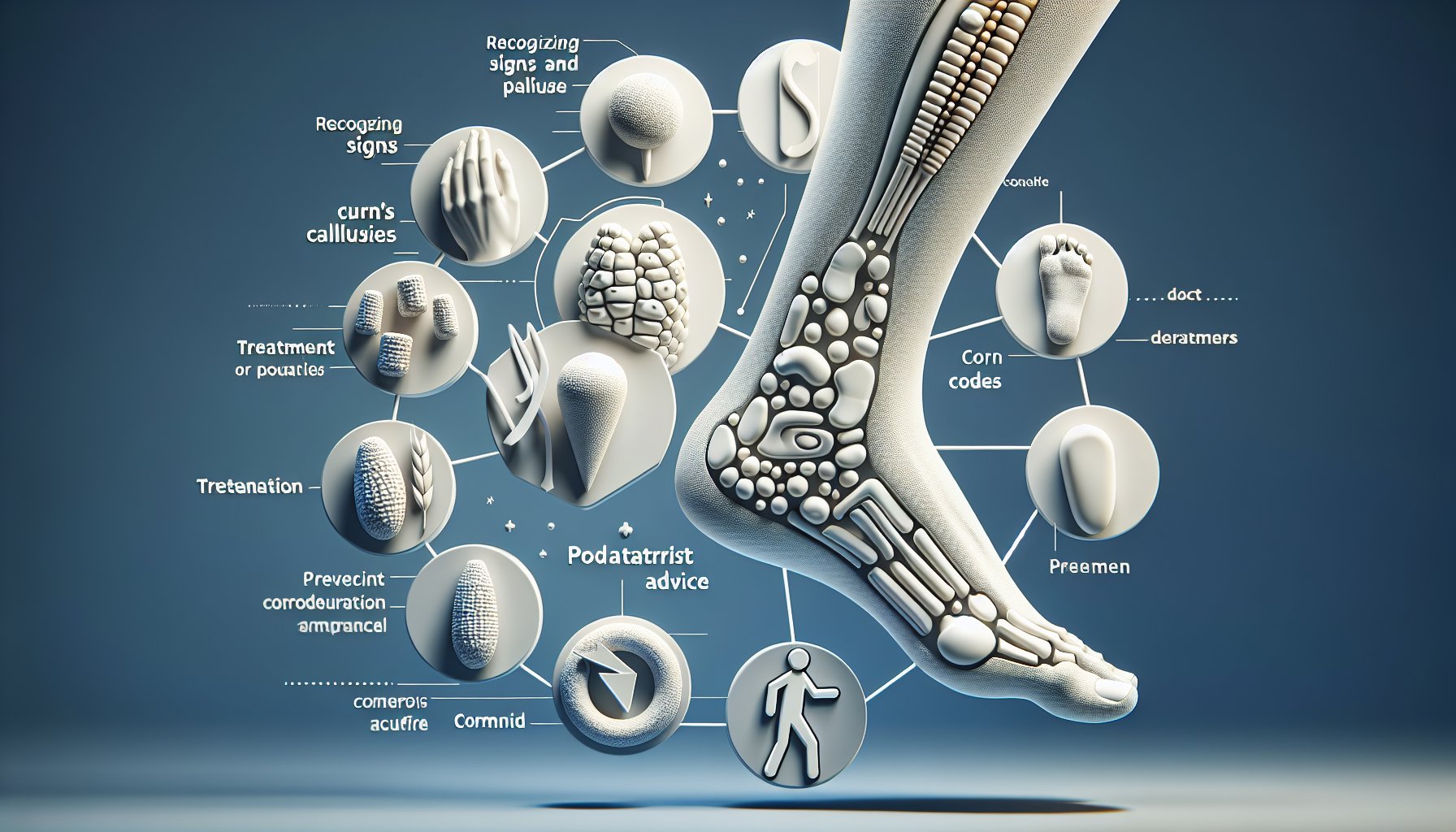 Guide to recognizing signs of corns and calluses for foot health, including treatment and prevention tips from podiatrist advice.