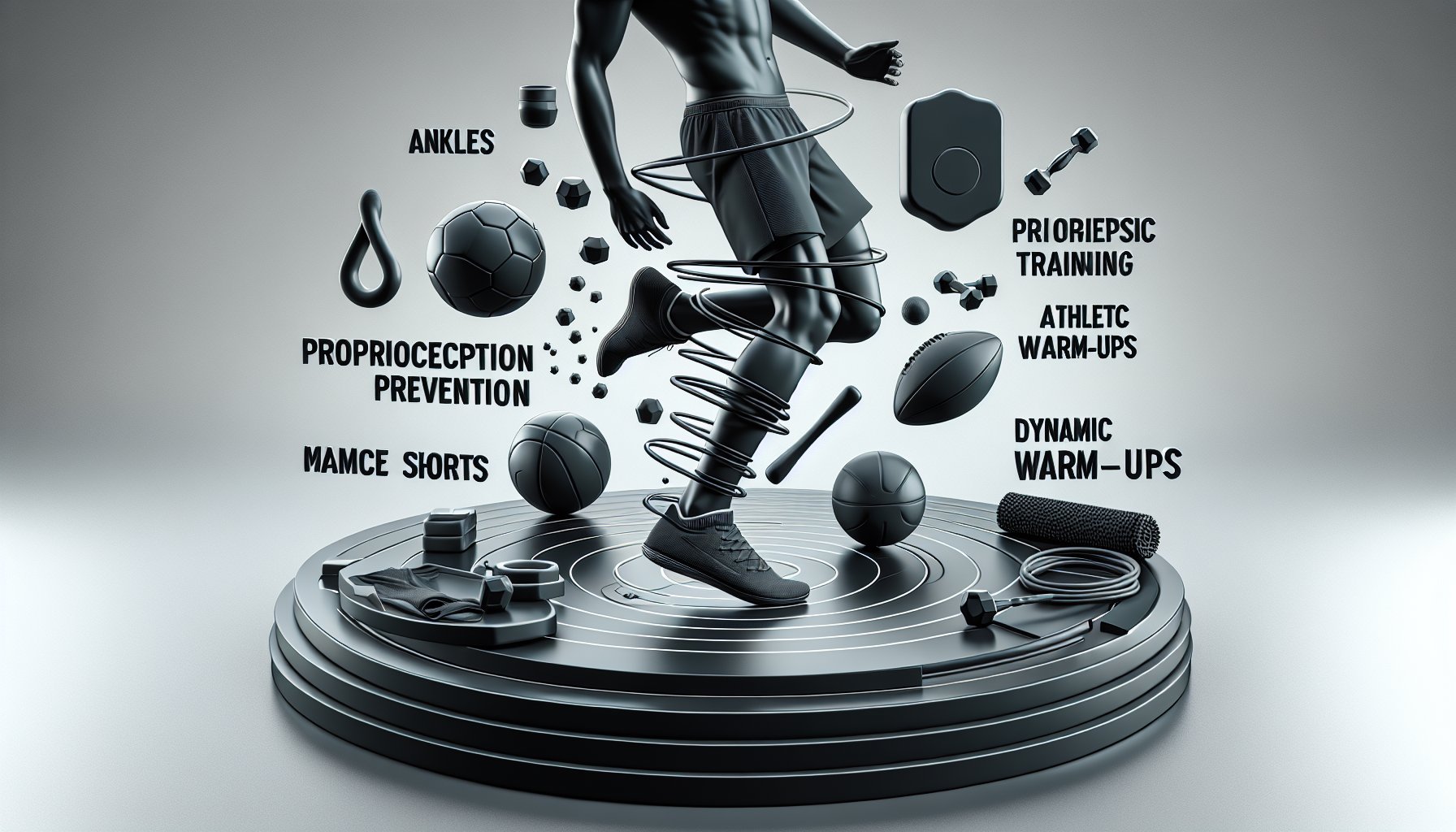 Essential tips for ankle sprain prevention: dynamic warm-ups, strength exercises, flexibility, and proprioception training.