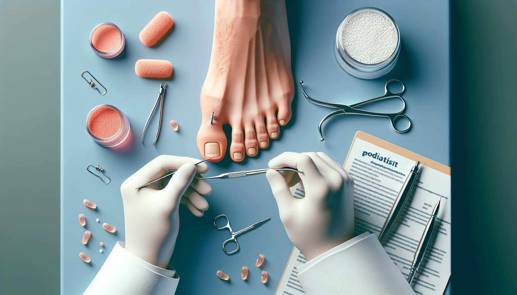 Guide on treating ingrown toenails with podiatrist tips, at-home remedies, and foot health advice.