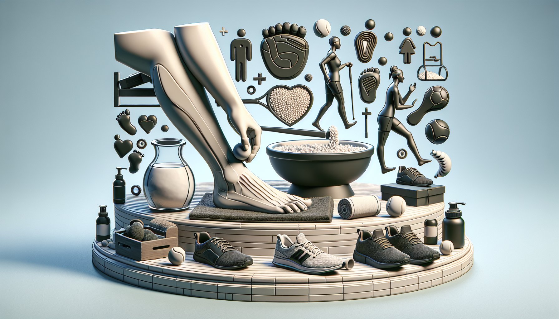 DIY tips for plantar fasciitis relief, including supportive footwear, stretching exercises, and heel pain management techniques.