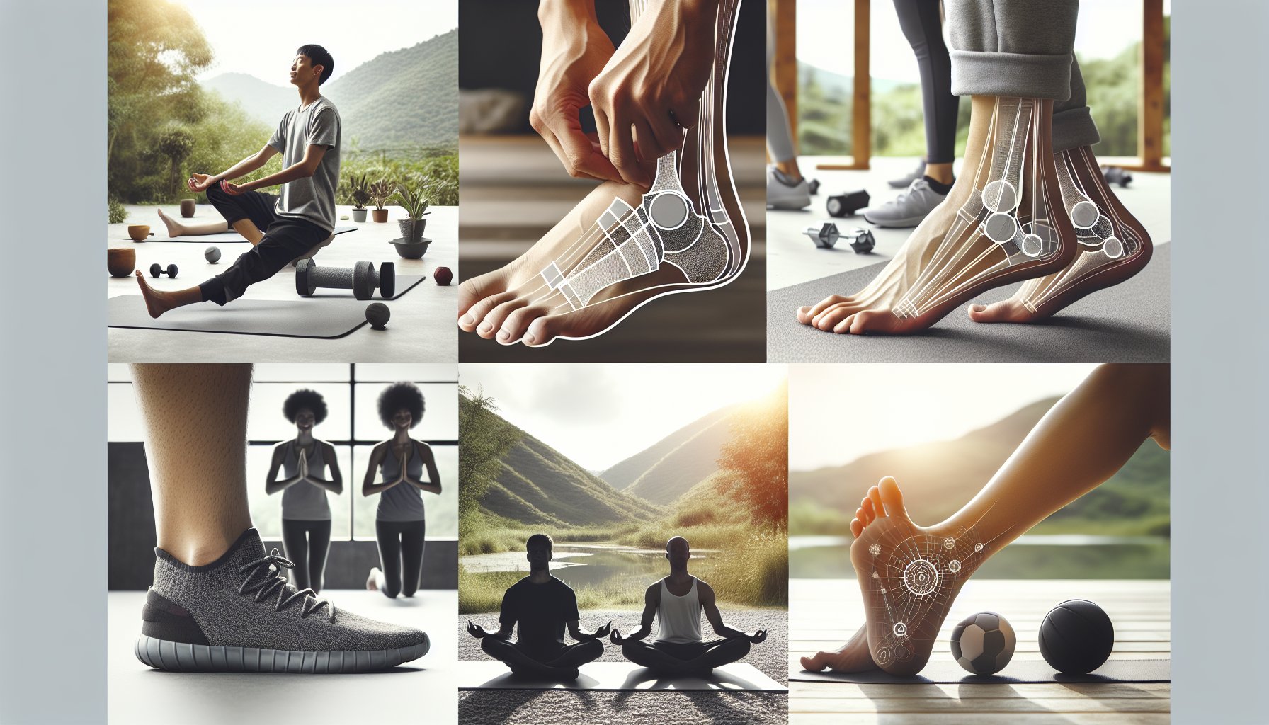 Foot and ankle exercises for daily routines promoting foot health and personalized care through mindful practices.