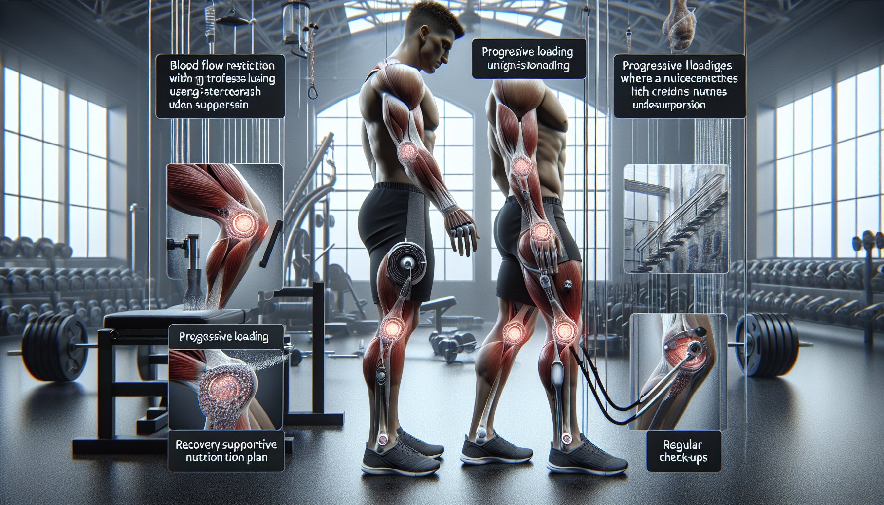 Rehabilitation strategies for safe return to sports post-Achilles tendon repair, focusing on progressive loading and nutrition.