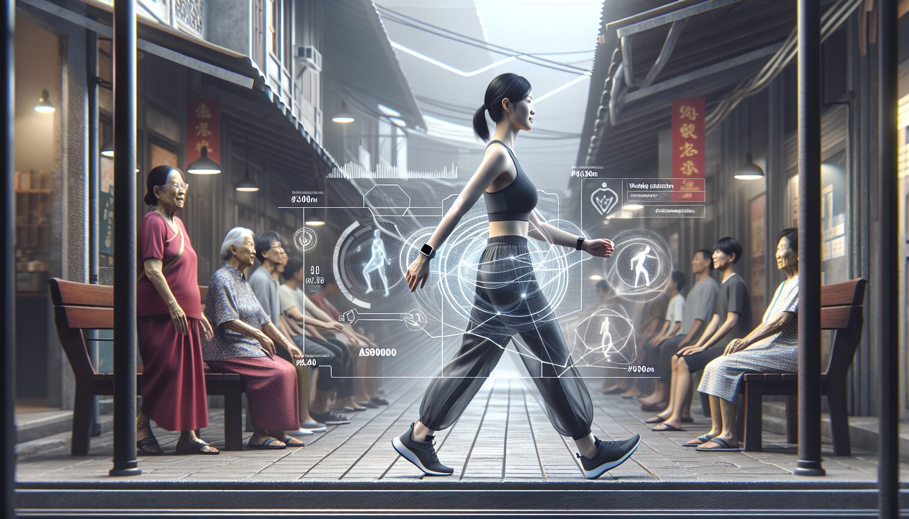 Guide on teaching walking techniques, gait education, biomechanics, and wearable tech for community engagement.