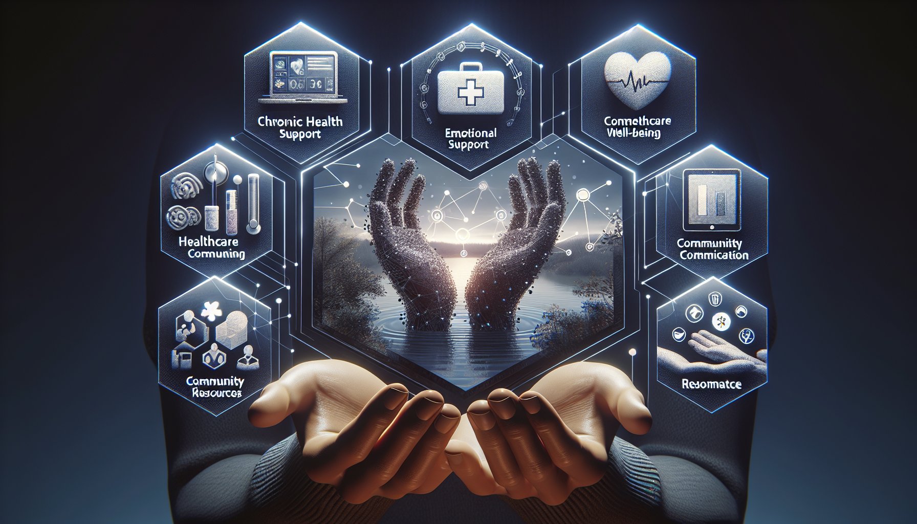 Building a support system for chronic health, enhancing emotional well-being through community resources and digital health tools.