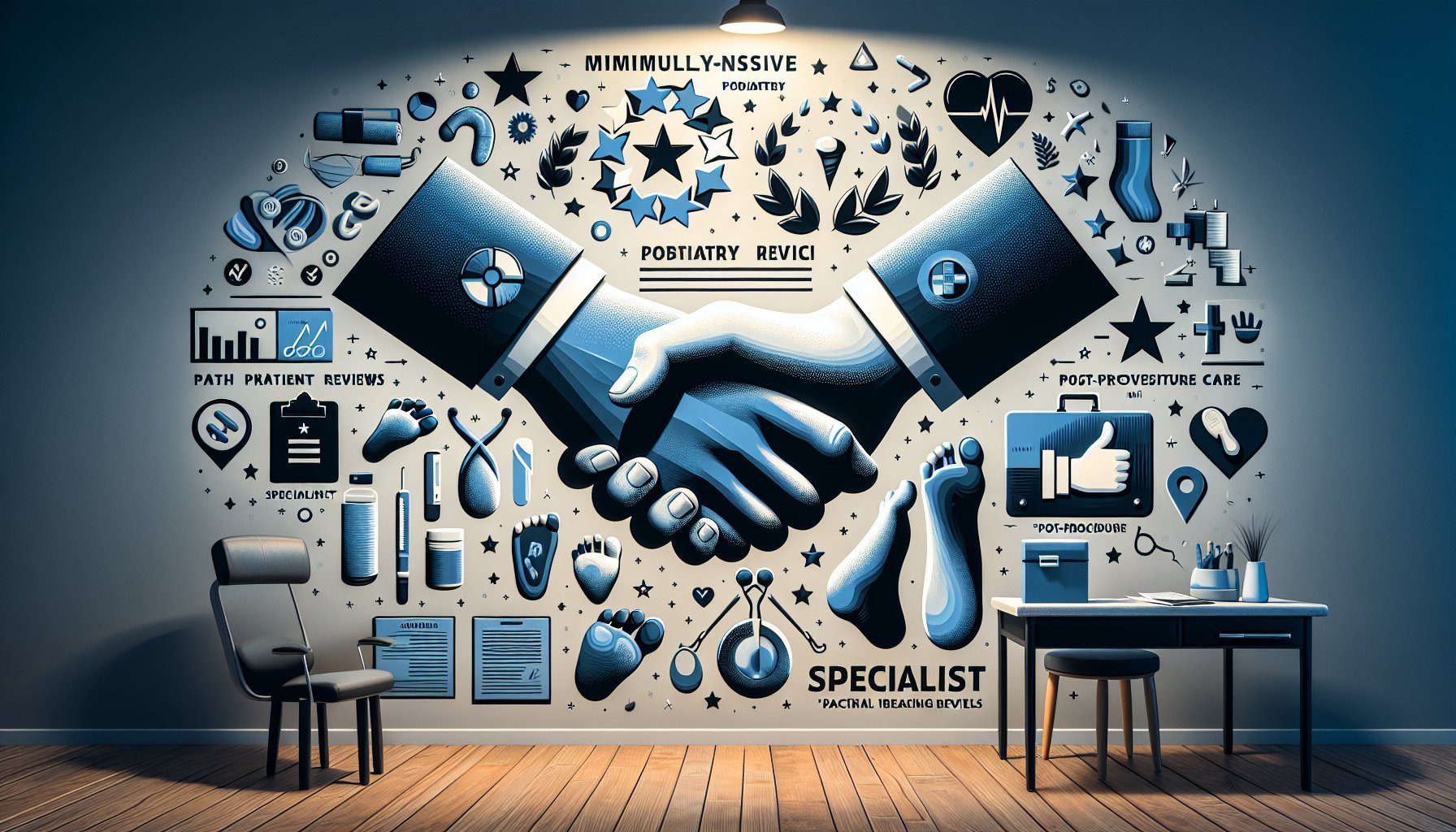 Guide to choosing a podiatrist for minimally invasive procedures, focusing on credentials, patient reviews, and post-care.