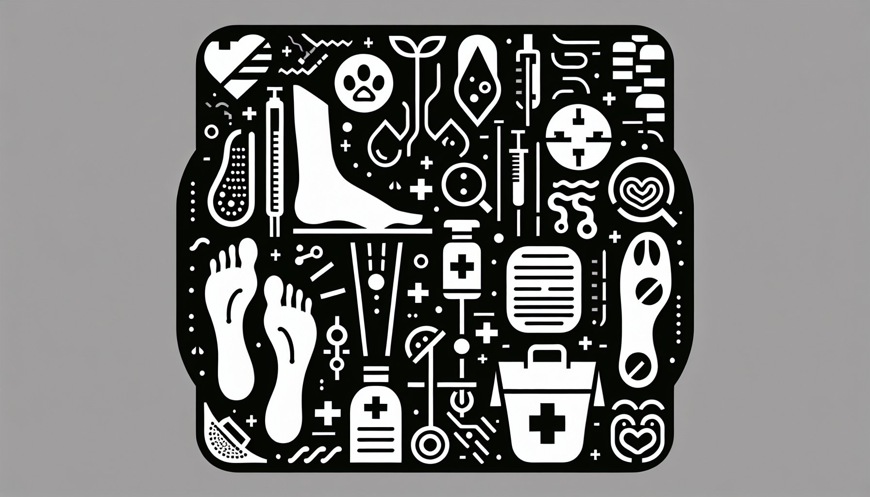 Signs of poor foot hygiene affecting diabetic neuropathy; highlights importance of a foot care routine and professional foot care.