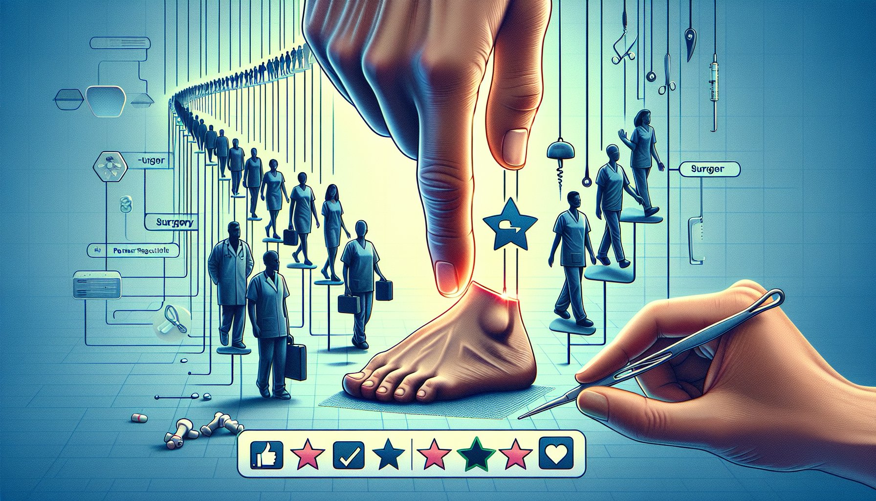 Guide to choosing the right surgeon for plantar fasciitis surgery, focusing on podiatrists, orthopedic specialists, and reviews.
