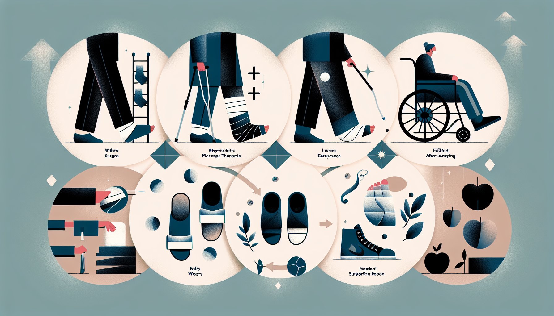 Essential tips for bunion surgery recovery: post-operative care, physical therapy, supportive footwear, and nutritional healing.