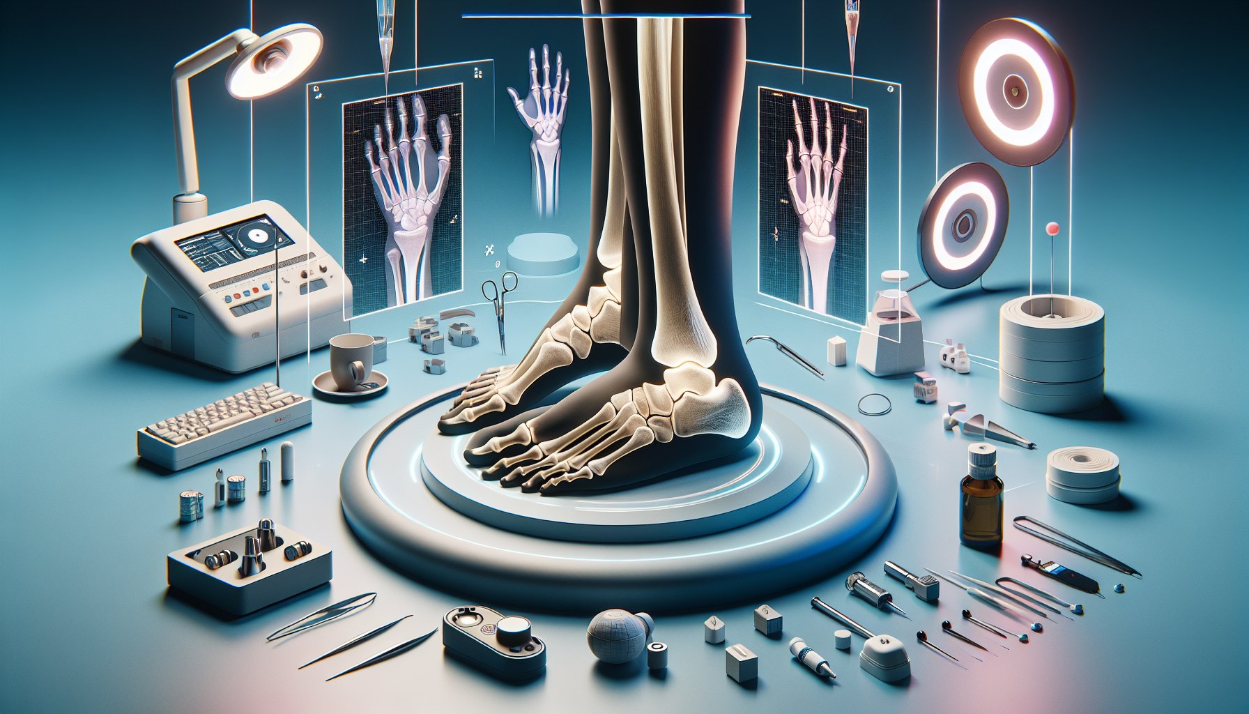 Minimally invasive procedures for foot and ankle treatment using advanced imaging technologies for quick recovery and interventional radiology.