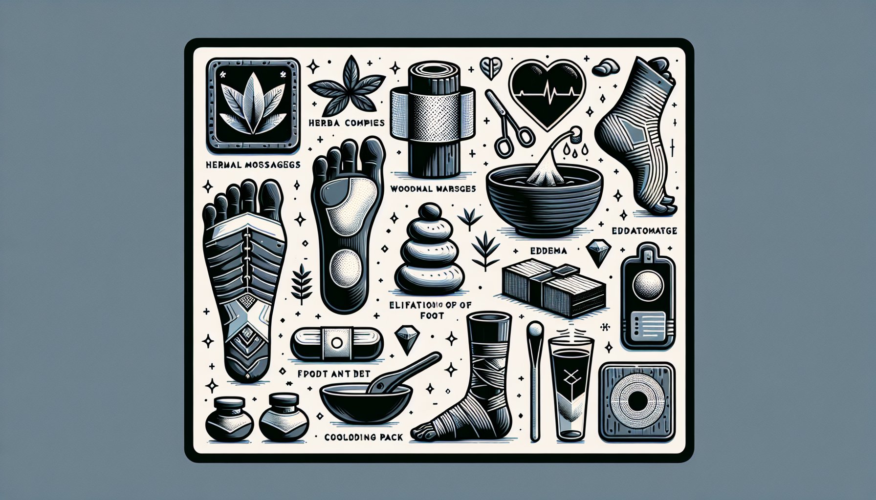 Comparison of natural remedies and medical treatments for foot and ankle issues, including edema relief and holistic care.