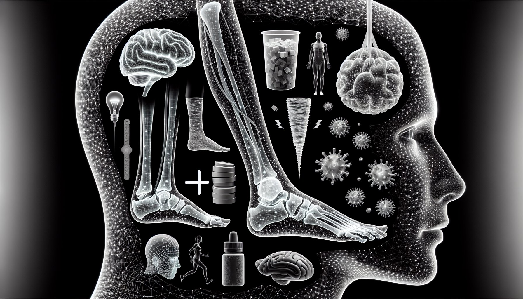 Guide on managing pain and swelling from foot and ankle fractures using the R.I.C.E method and physical rehabilitation strategies.