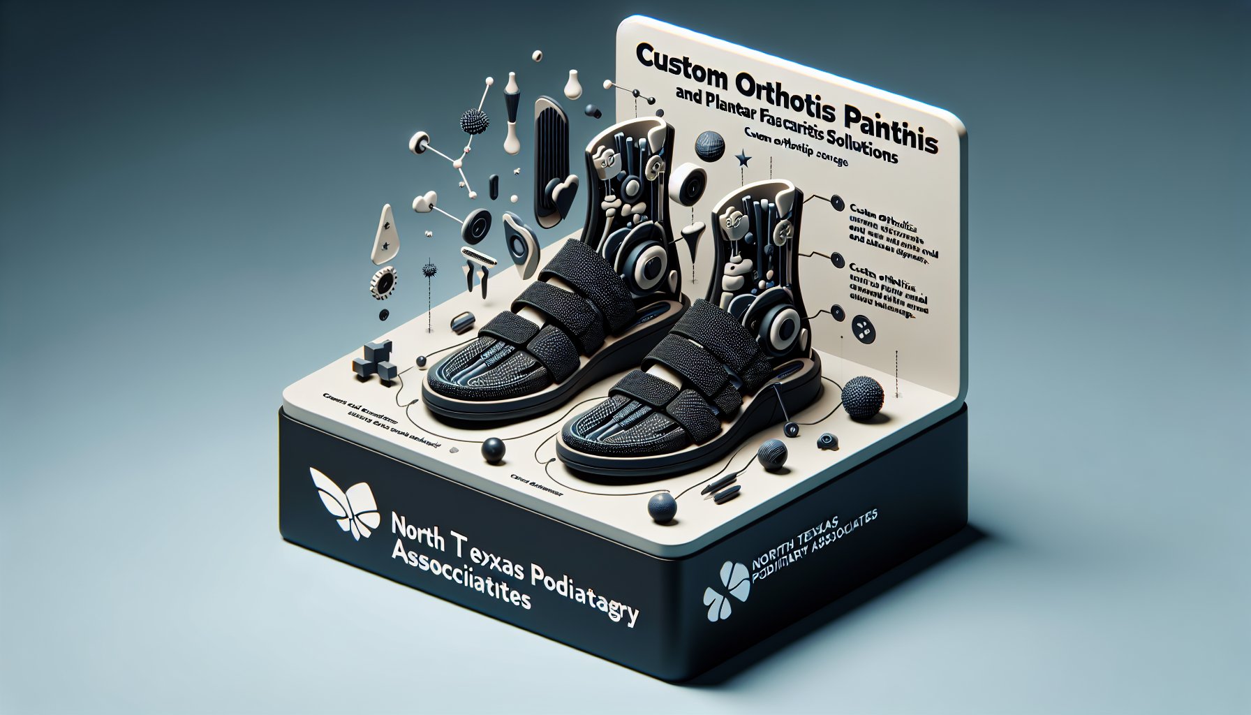 Guide to choosing custom orthotics for foot pain and plantar fasciitis solutions by North Texas Podiatry Associates.