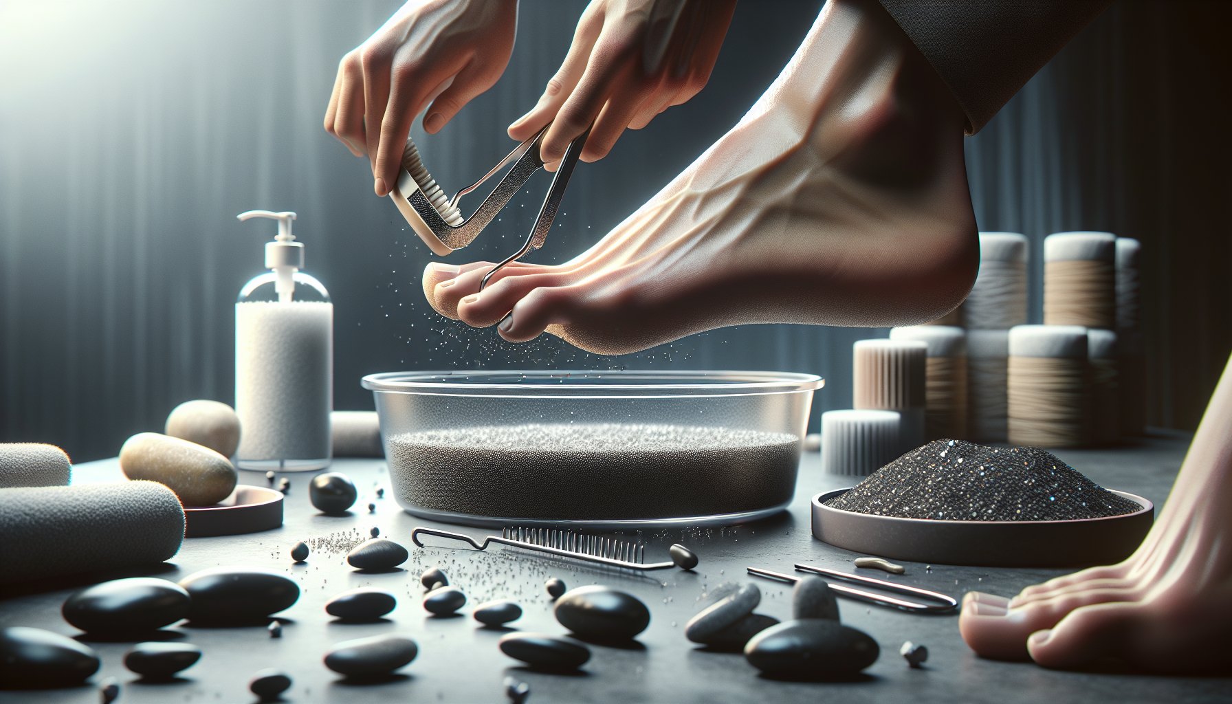 Foot soak options for daily foot care, promoting foot health and addressing cracked heels with expert podiatry advice.