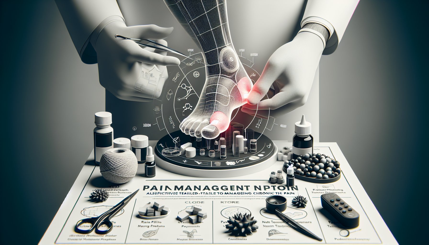 Pain management consultation at North Texas Podiatry Associates: tailored treatment plans and alternative therapies for chronic pain.