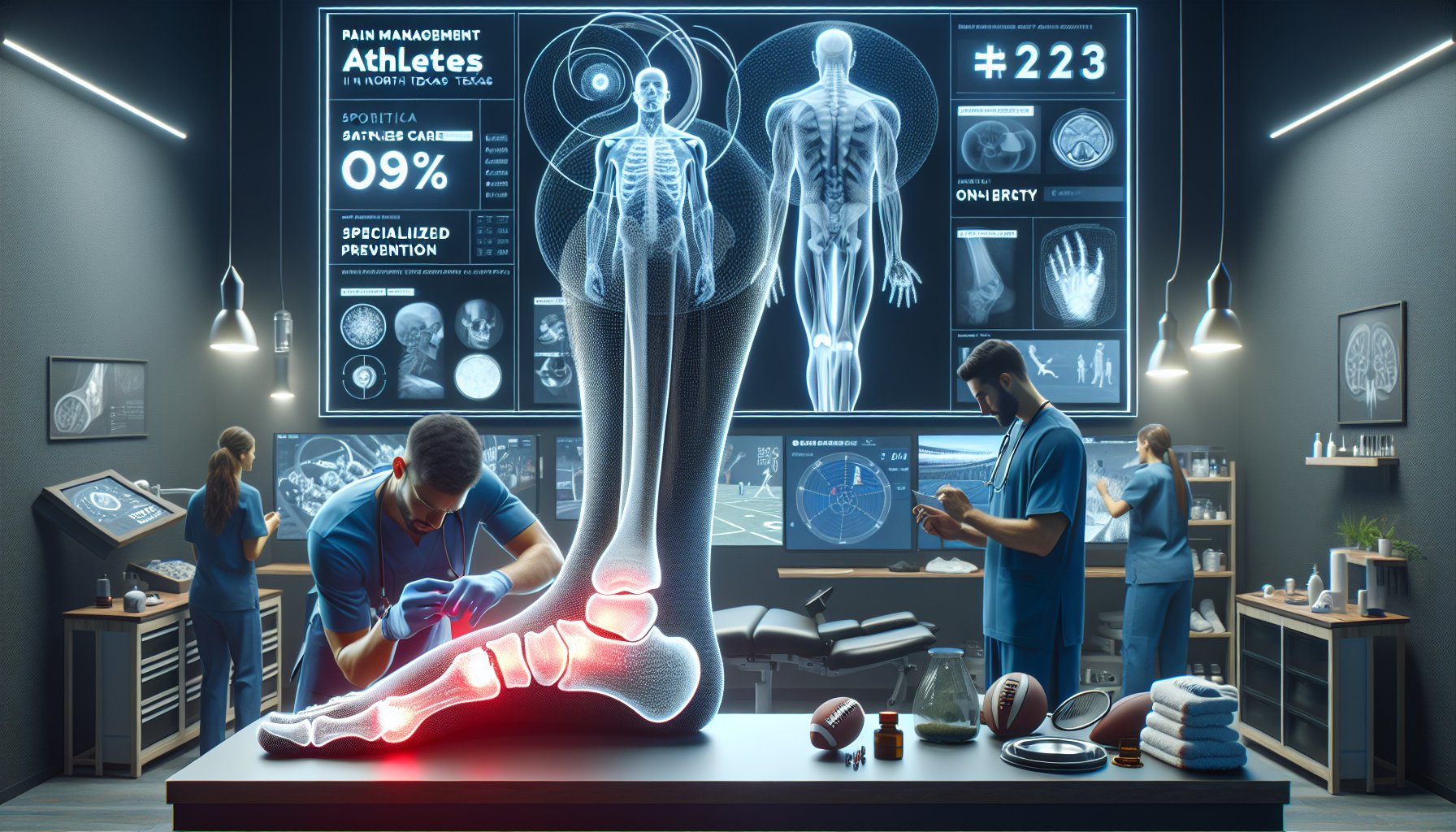 Pain management for athletes at North Texas Podiatry Associates, offering specialized care for injury recovery and preventative care.