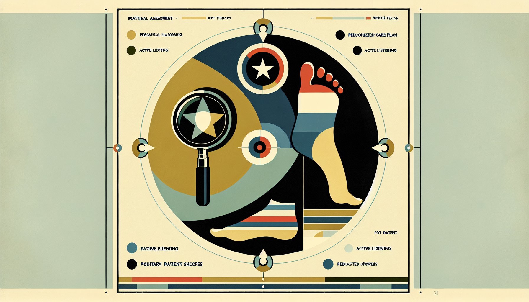 Initial assessment strategies for podiatry success, emphasizing active listening and personalized care plans at North Texas Podiatry Associates.