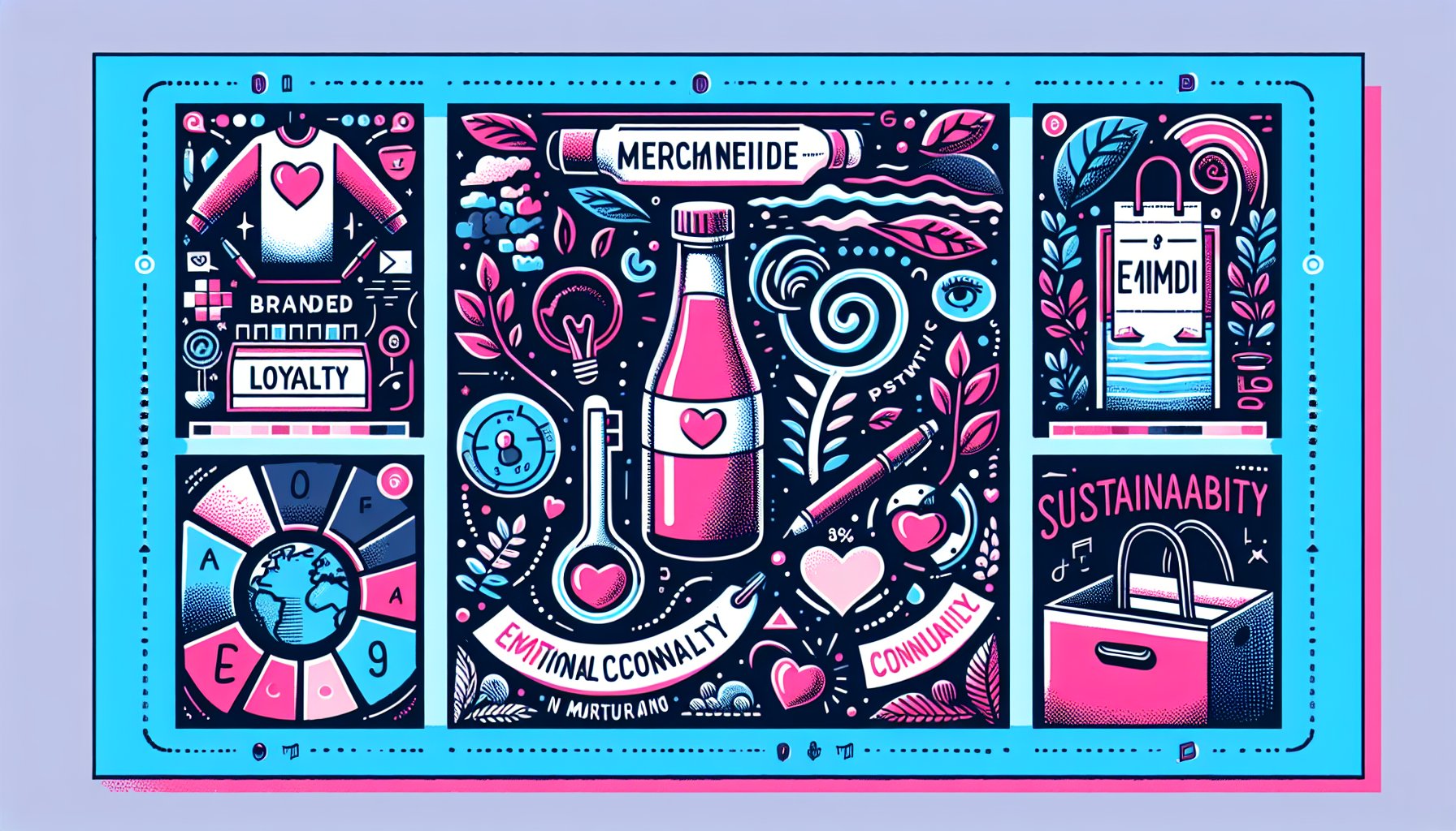Branded merchandise fosters customer loyalty through emotional connections and personalized, sustainable marketing products.
