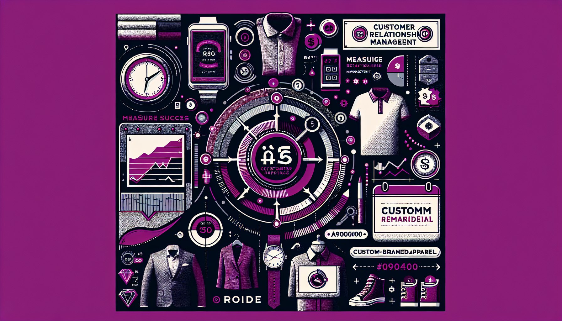 Guide on measuring success in custom-branded apparel sales using CRM, market trends, and brand loyalty insights.