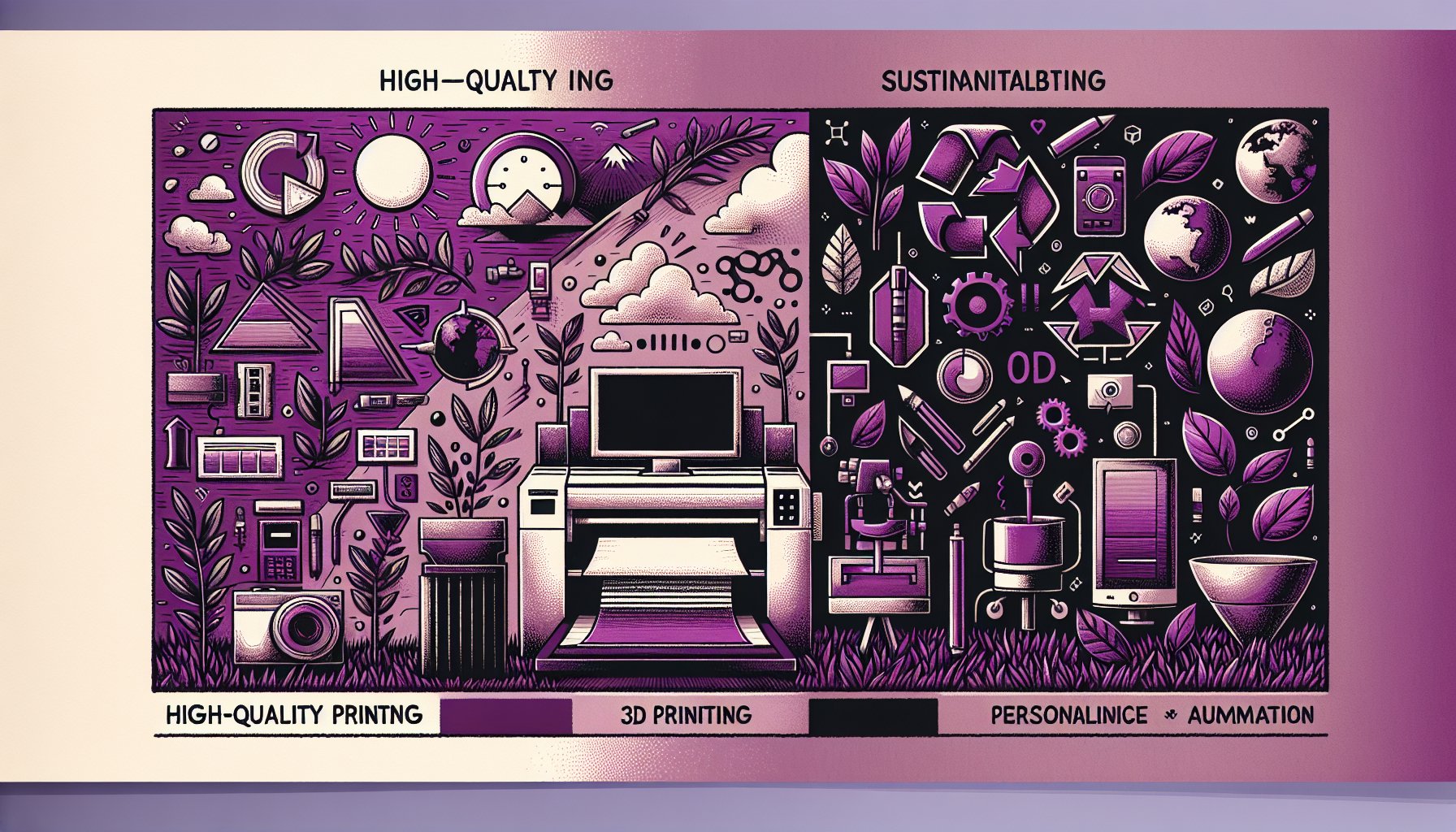 Trends in high-quality printing for 2025: sustainability, 3D printing, automation, and personalized solutions.