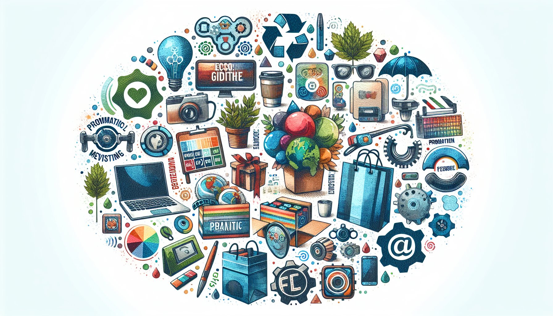 Five trending promotional items: eco-friendly merchandise, personalized gifts, tech gadgets for effective brand strategy.