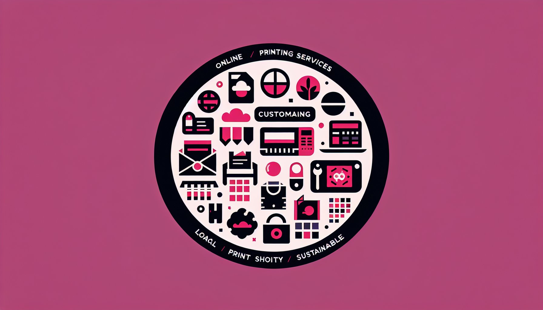 Comparison of online printing services and local print shops, highlighting print quality, customization, and sustainability.